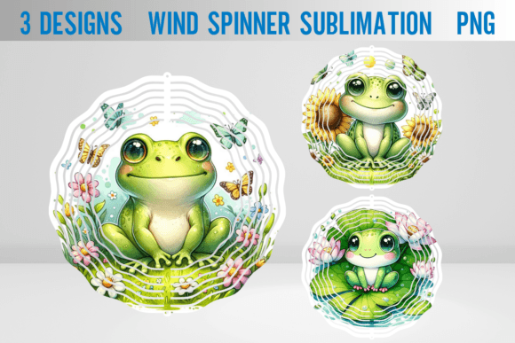 Download Frog Wind Spinner Sublimation Designs - Sublimation design Collection