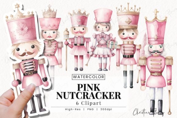 Download Watercolor Pink Nutcracker Clipart - Premium Resources