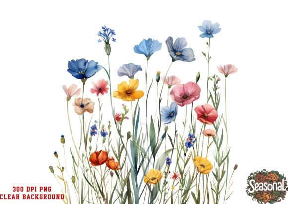 Download Wildflower Meadow Watercolor Clipart - Premium Resources