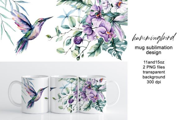 Download Mug Sublimation Design, Hummingbird, PNG - Sublimation design Collection