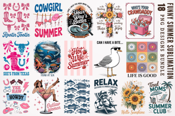 Download Funny Summer Sublimation Designs Bundle - Sublimation design Collection