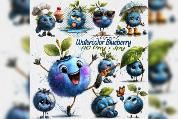 Download Watercolor Blueberry PNG Clipart Spring - Blueberry png Collection