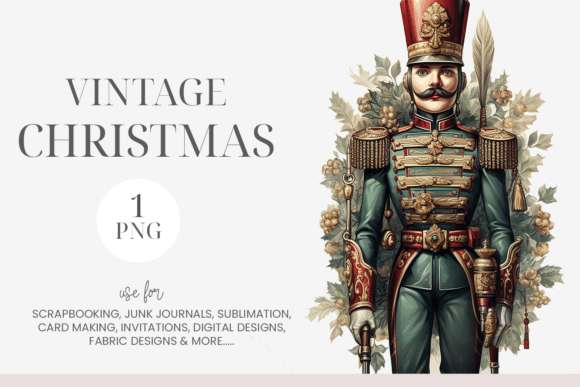 Download Vintage Christmas Nutcracker Clipart - Premium Bundle
